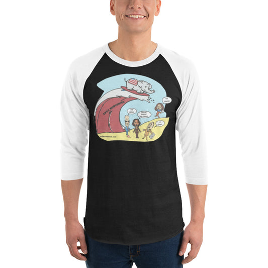 3/4 sleeve raglan shirt