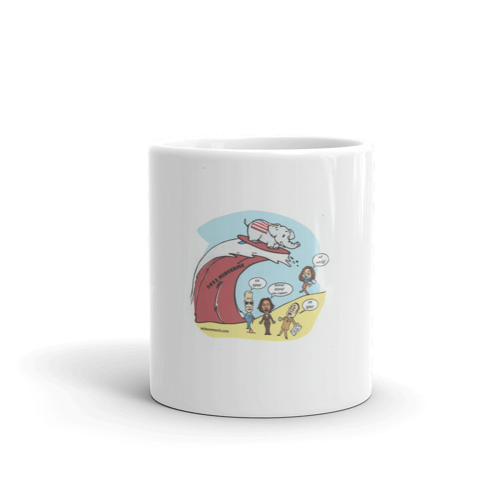 White glossy mug
