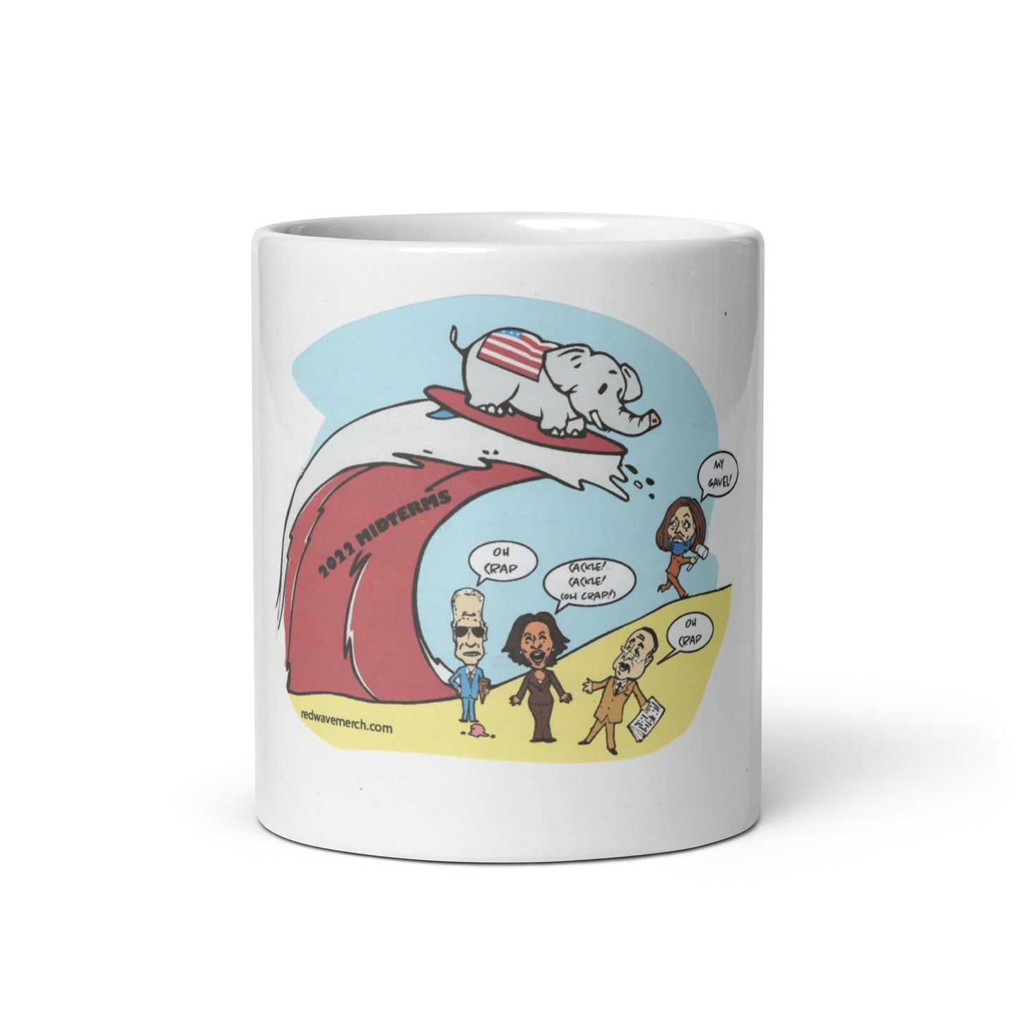White glossy mug