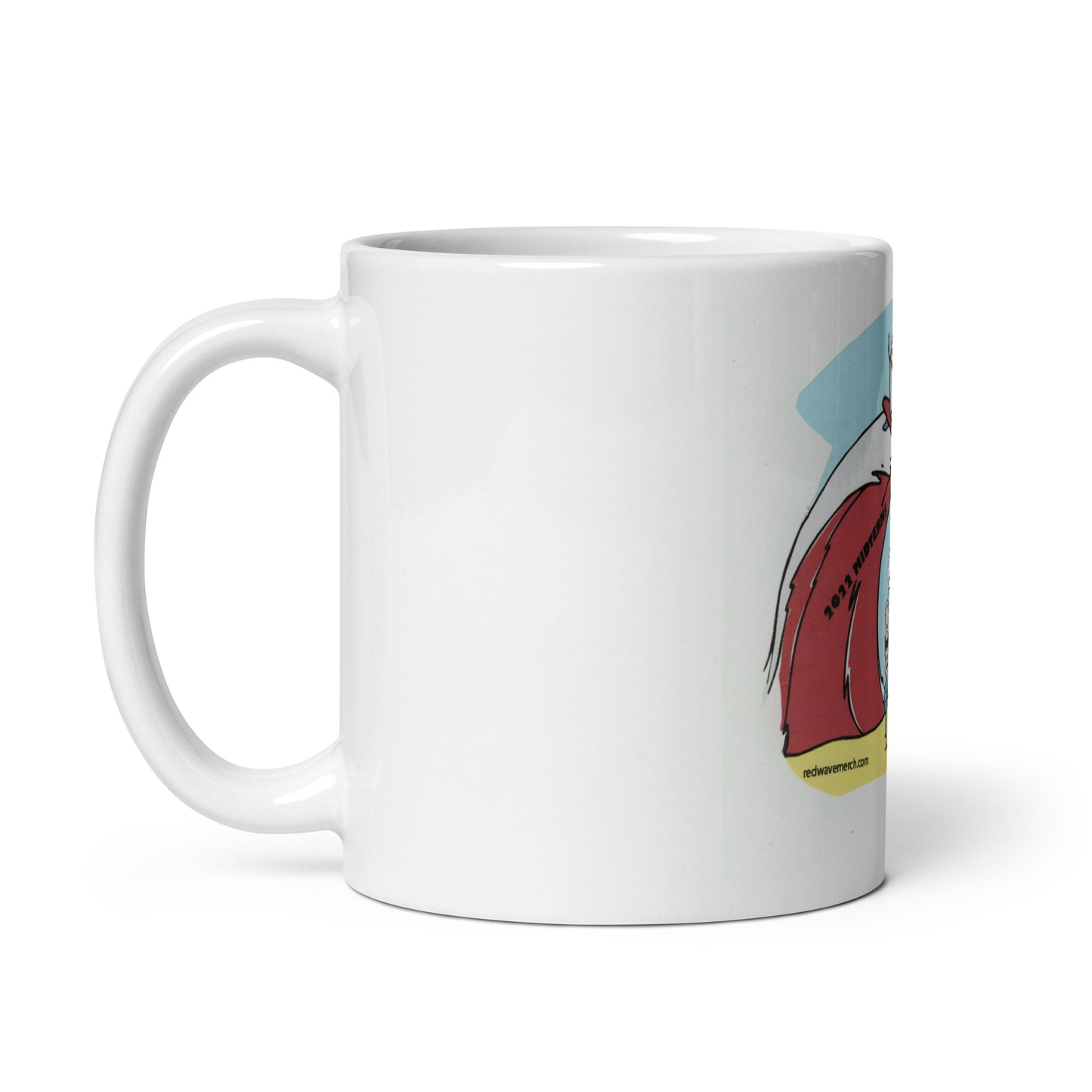 White glossy mug
