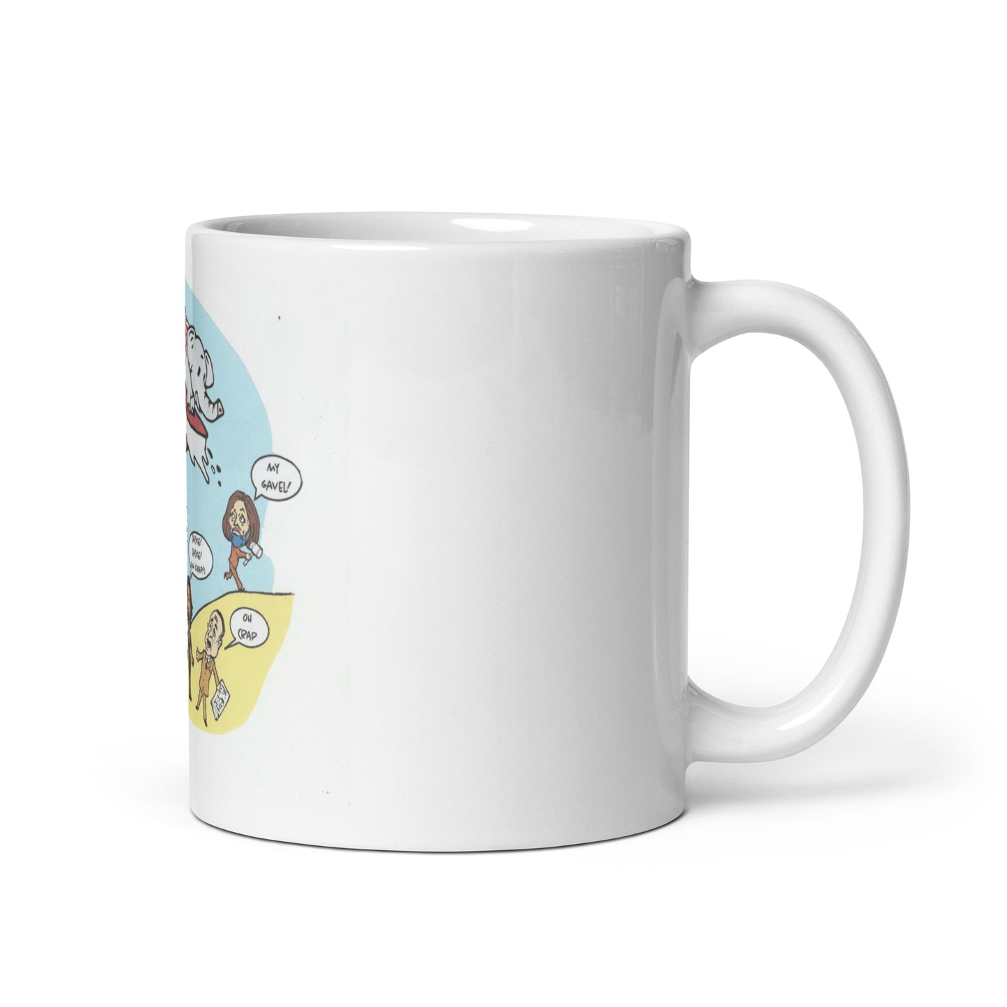 White glossy mug