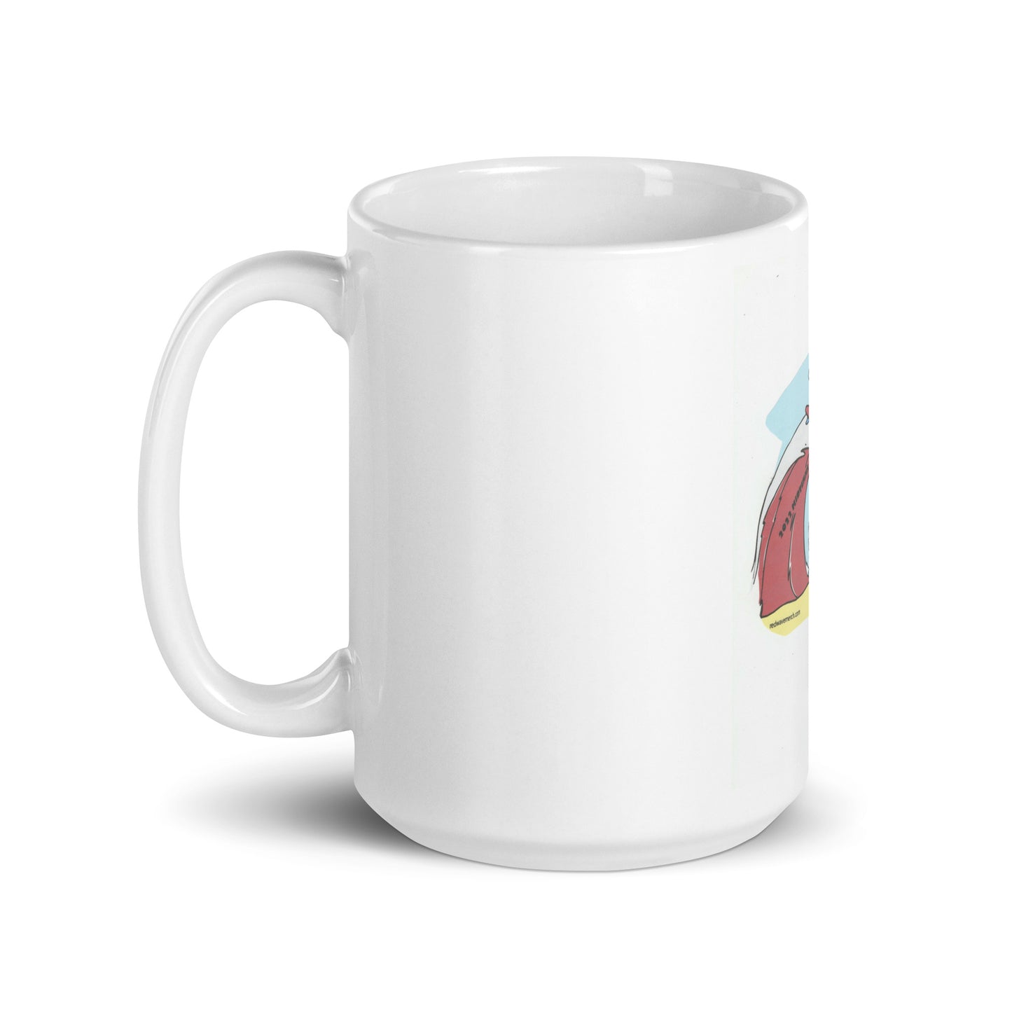 White glossy mug